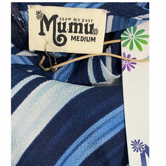 Show Me Your Mumu Layton Lace Up Maxi Blue Medium‎ - Picture 3 of 16